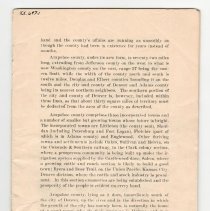 Arapahoe County, Colorado and Littleton Its County Seat; 1904