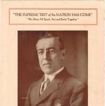 Pamphlet with President Woodrow Wilson's message to the nation; 1917.