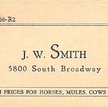 Business card for J.W. Smith of Littleton.