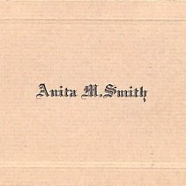 Calling card for Anita M. Smith.