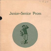 Junior-Senior Prom dance program; 1935.