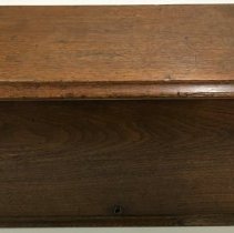 Sewing machine box pieces, assembled; c.1858