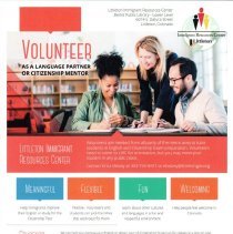 Document calling for volunteers for Immigrant Resources Center; c.2010.