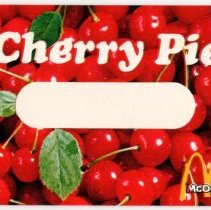 McDonald's cherry pie box; c.1980.