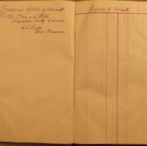Interior pages of double-entry ledger.