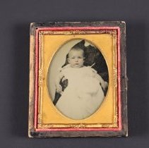 Photographic image or ambrotype of baby girl, Susan E. Davis, c.1855