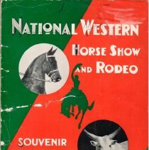 Green and red National Western Horse Show and Rodeo; 1932.
