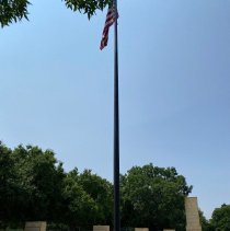 WWII Memorial, Littleton w/flagpole, 2021