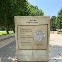 WWII Memorial, Littleton, American Theater plinth, 2021