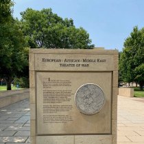 WWII Memorial, Littleton, EAME Theater plinth, 2021