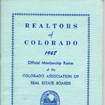 Realtor of Colorado Official Member Roster, 1968