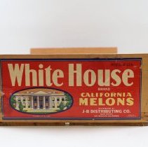 White House Calfornia Melons Wooden Crate