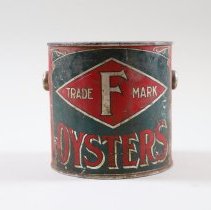 Oysters can, front view