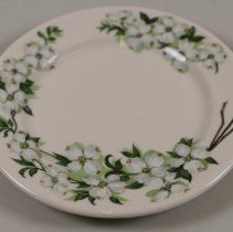 Dessert plate with dogwood flower motif; unknown date.
