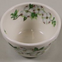 Fruit bowl with dogwood floral motif on interior and exterior; unknown date