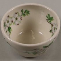 Fruit bowl with dogwood floral motif on interior and exterior; unknown date