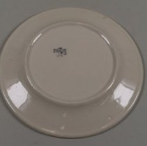 Underside of salad plate with makers stamp.