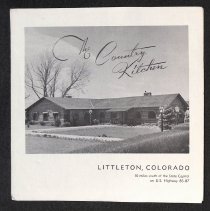 Brochure for The Country Kitchen with black and white image; unknown date.
