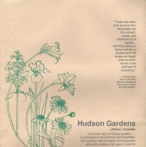 Promotional booklet for Hudson Gardens; unknown date.