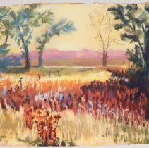 Pastel landscape by S.T. Fisher; 1998.