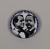 Reproduction Bryan and Sewall presidential campaign button; 1968.