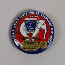 Reproduction Parker and Davis presidential campaign button; 1968.