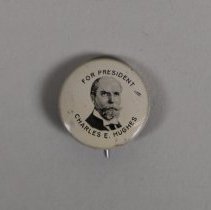 Reproduction Charles E. Hughes presidential campaign button; 1972.