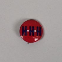 Hubert Humphrey presidential campaign button; 1968.