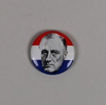 Reproduction Franklin D. Roosevelt presidential campaign button; 1968.