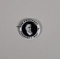 Reproduction Herbert Hoover presidential campaign button; 1968.