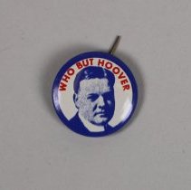 Reproduction Herbert Hoover presidential campaign button; 1968.