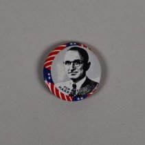 Reproduction Harry S. Truman presidential campaign button; 1968.