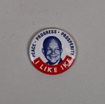 Reproduction Dwight D. Eisenhower presidential campaign button; 1968.