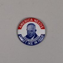 Reproduction Dwight D. Eisenhower presidential campaign button; 1968.