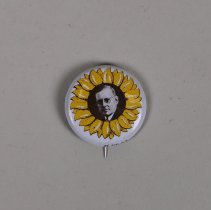 Reproduction Alf Landon presidential campaign button; 1972.