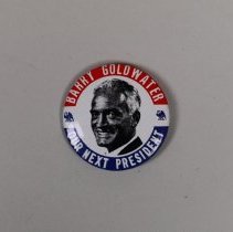 Reproduction Goldwater presidential campaign button; 1968.
