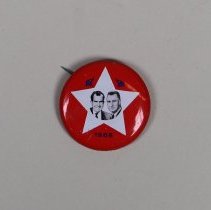 Reproduction Nixon and Agnew presidential campaign button; 1972.