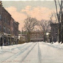 Front Street in a Snow Storm, Ballston Spa, NY