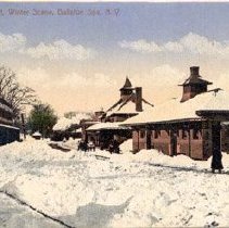 D & H Depot, Winter Scene, Ballston Spa, NY