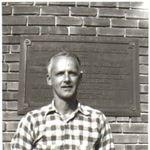 Man in front of Marconi wirele