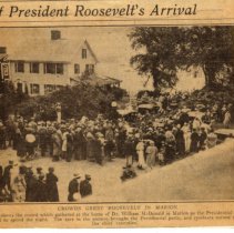 Arrival of President Roosevelt
