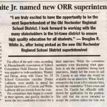 Douglas R. White Jr. named new ORR Superintendent of schools