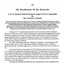 My Recollections of the Roosevelts