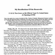 My Recollections of the Roosevelts
