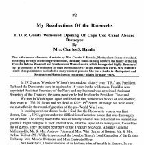 My Recollections of the Roosevelts