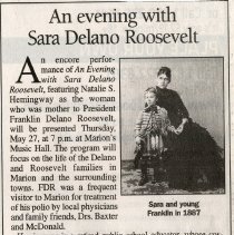 An evening with Sara Delano Roosevelt