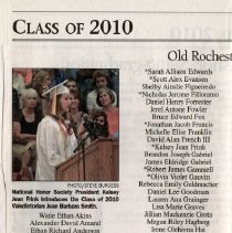 Class of 2010 Old Rochester Regional High School graduates