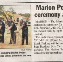 Marion Police dedication ceremony and open house