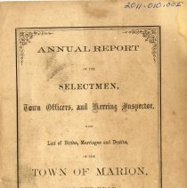 Annual Report of the Selectman, Town Offices, and Herring Iinspector...Town of Marion for the year 1870-71