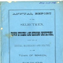 Annual Report of the Selectmen, Town Officers and Herring Inspectors...Town of Marion, for the year 1879-80